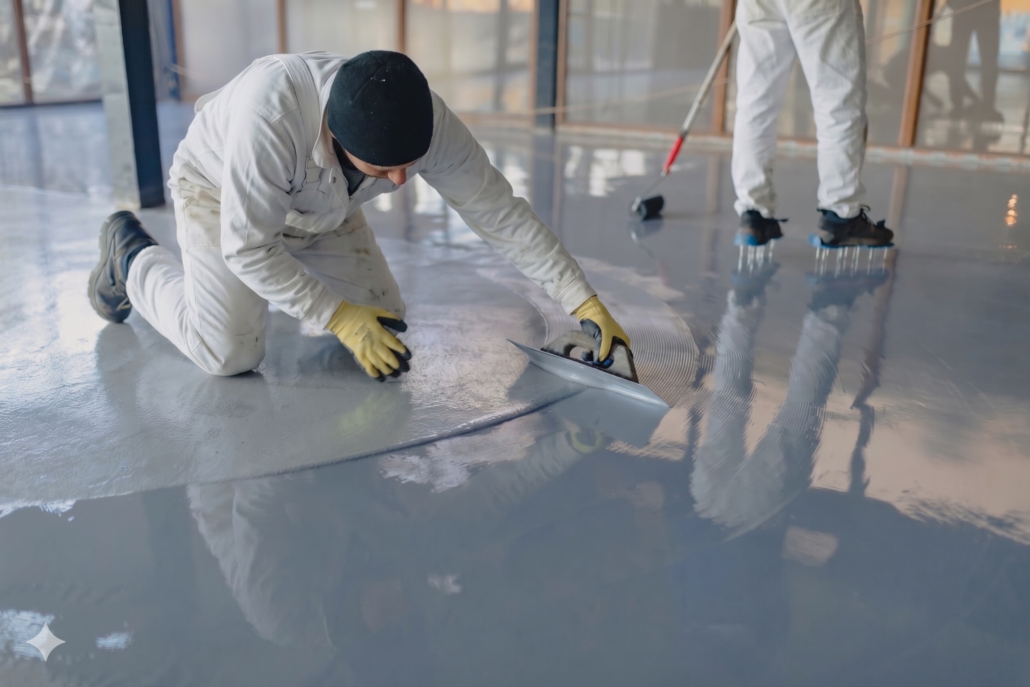 Epoxy floor coating installation process Hutto TX